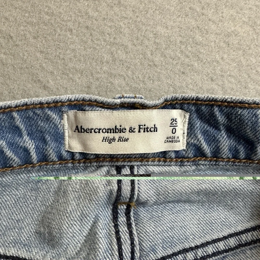 Abercrombie & Fitch High Rise Denim Skirt Womens 25 0 Light Wash Blue Front Slit